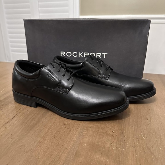Rockport Shoes Mens Size 11.5 Essential Detail Waterproof Leather Dress New - Picture 1 of 8